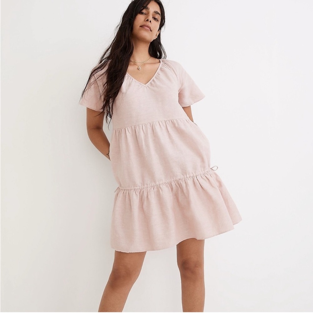Madewell lorelei mini linen dress